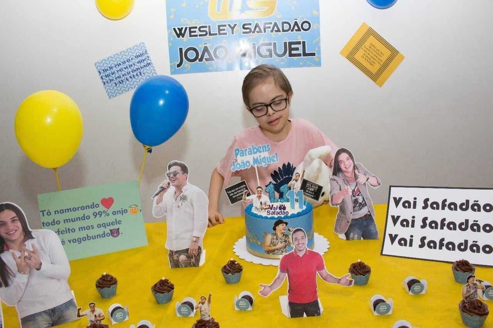 Garoto De 11 Anos Com Sindrome De Down Ganha Festa De Aniversario Com Tema Do Cantor Wesley Safadao Ceara G1