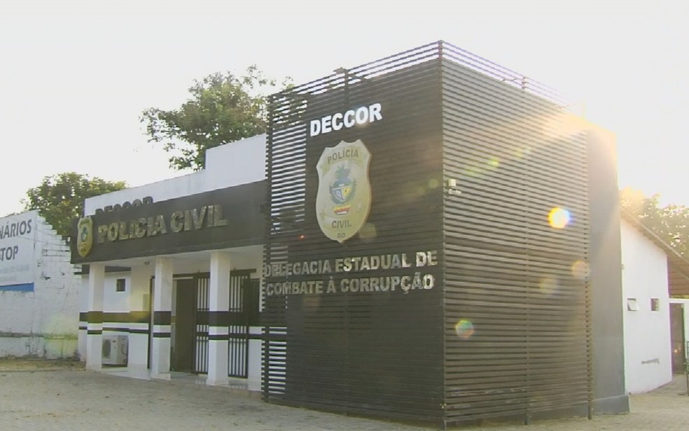 Delegacia Estadual de Combate à Corrupção em Goiânia — Foto: Reprodução/TV Anhanguera