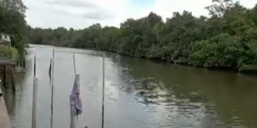 Jovem desapareceu em rio de Belém  — Foto: TV Liberal/Reprodução 