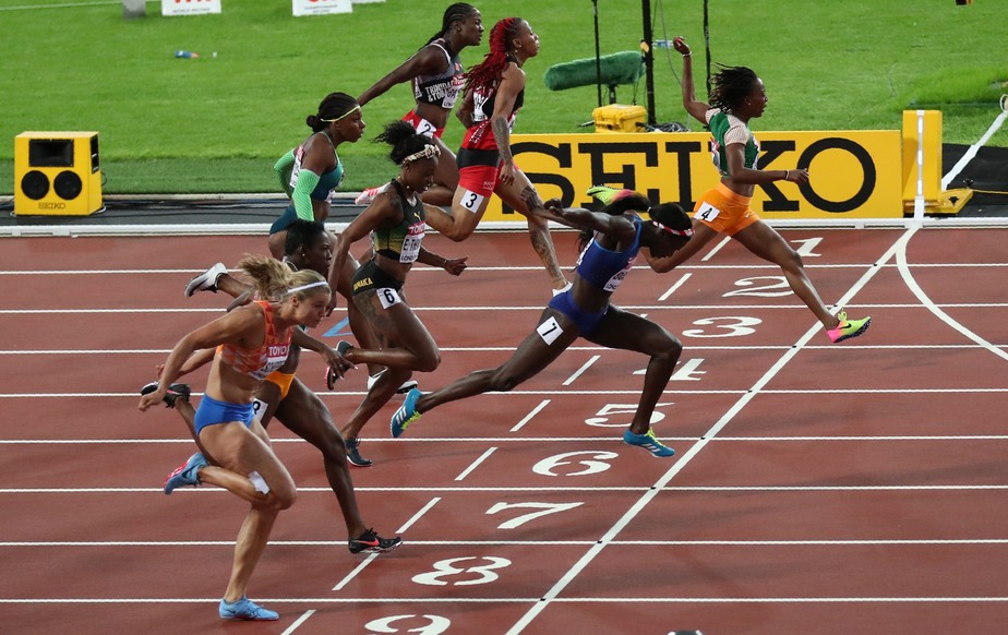 Após noite de sonhos, Rosângela Santos é 7ª na final dos 100m; Bowie é campeã