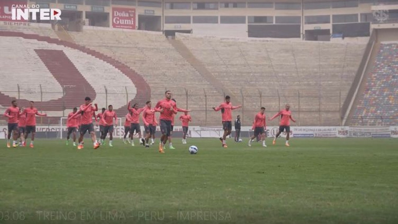Confira imagens do treino do Inter em Lima, no Peru