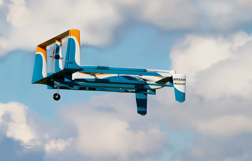 Amazon espera entregar produtos por drones este ano nos Estados Unidos — Foto: Divulgação/Amazon