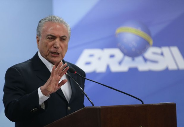 O presidente Michel Temer, durante pronunciamento oficial (Foto: José Cruz/Agência Brasil)