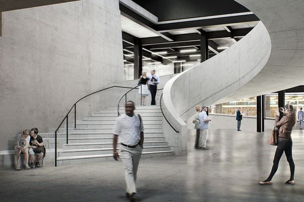Espaço social no novo Tate Modern (Foto: Divulgação)