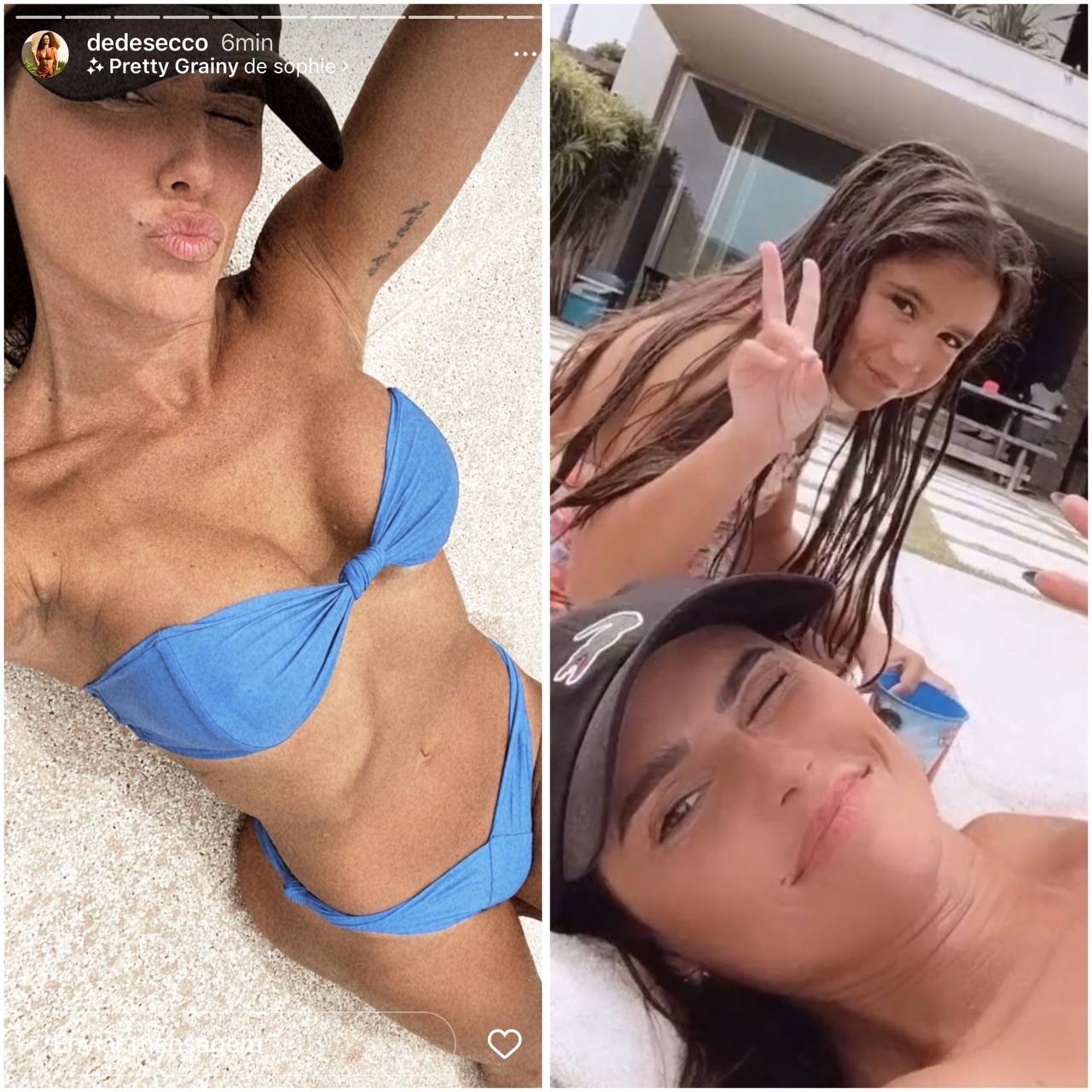 Deborah Secco posa de biquíni e espanta calor em piscina com a filha, Maria Flor (Foto: Reprodução / Instagram)