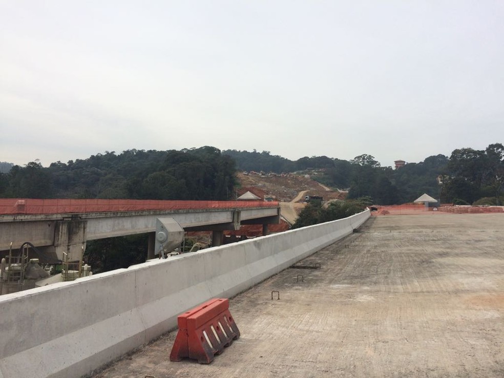 Obras do Rodoanel Norte estão paradas — Foto: Márcio Pinho/G1 