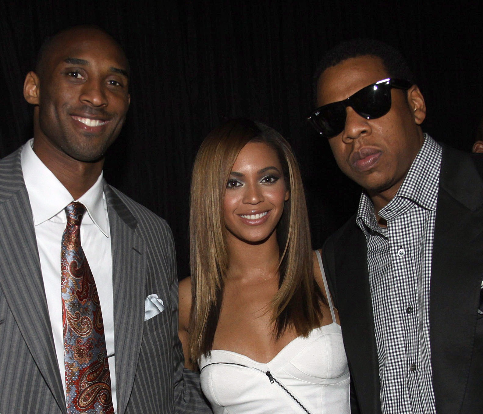 Kobe Bryant, Beyoncé e Jay-Z em 2009 (Foto: Getty Images)