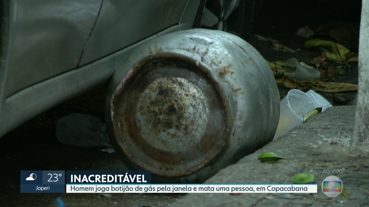 Homem joga botijão de gás pela janela e mata uma pessoa em Copacabana