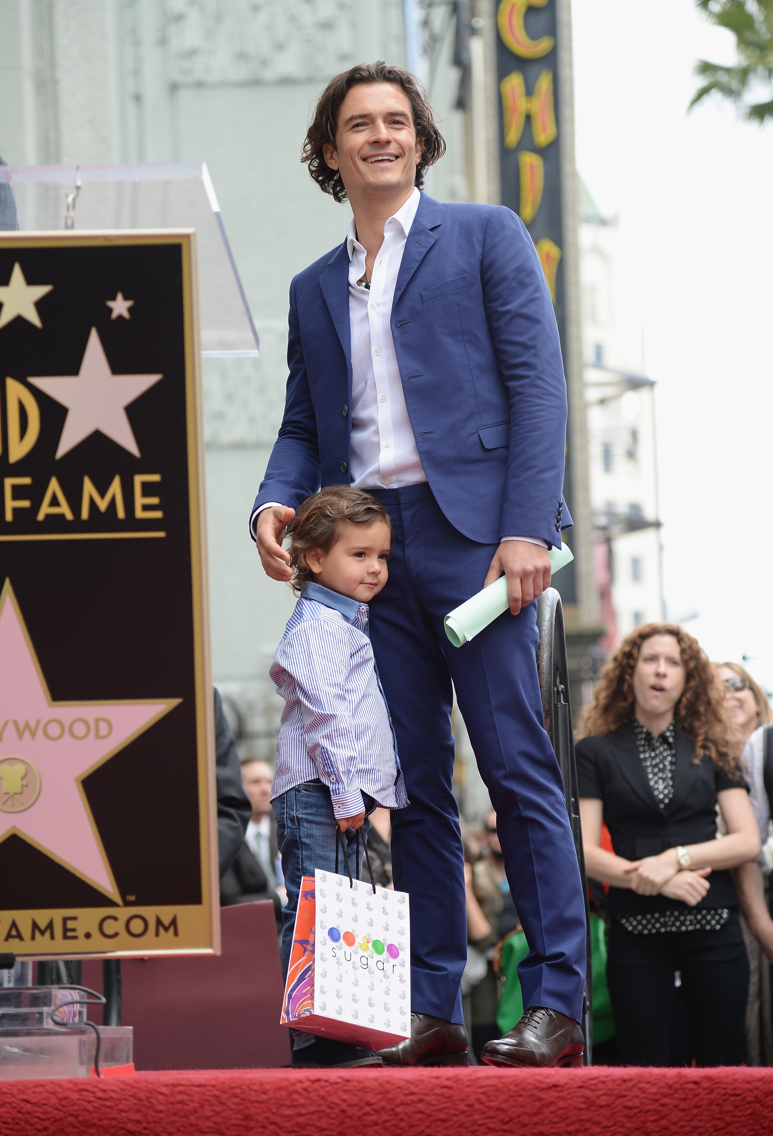 Orlando Bloom e o filho, Flynn (Foto: Getty Images)