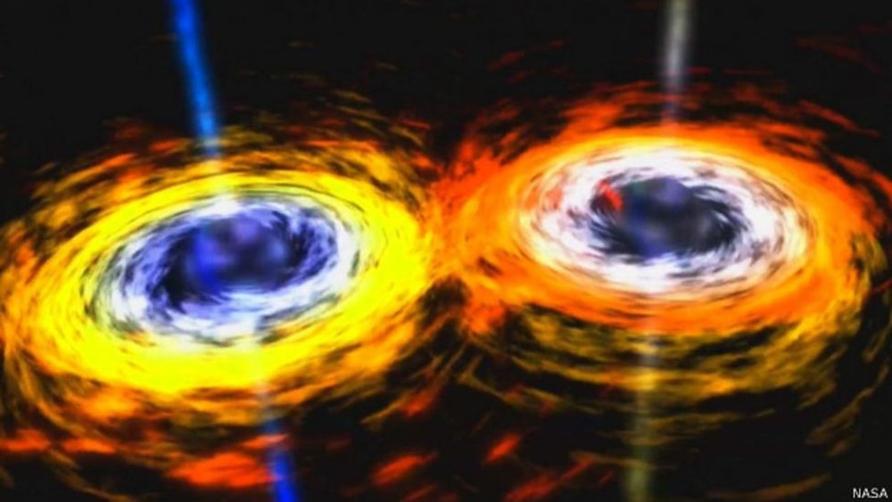 Ondas foram provenientes de dois buracos negros, a 1,8 bilhão de anos-luz da Terra (Foto: Nasa)