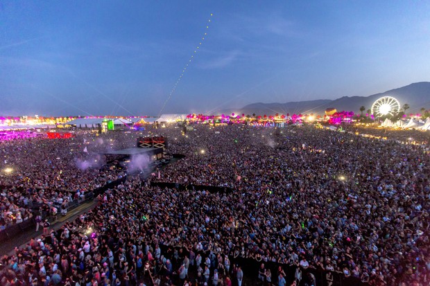 Vista do Coachella: multidão este ano verá Guns e LCD Soundsystem (Foto: Divulgação)