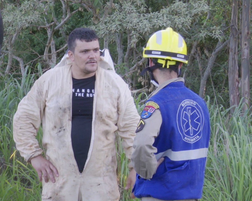 Apicultor conta que ouvi estrondo da queda do avião, em Cascavel — Foto: RPC/Reprodução