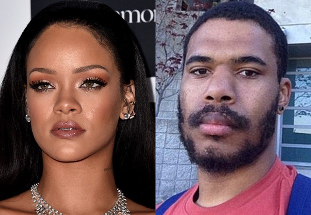 Rihanna e o suposto stalker, que já teria usado nomes como Ralph Alexander e Alec Mercer  (Foto: Getty Images e Reprodução)