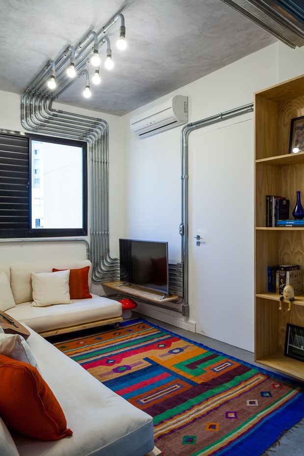 Apartamento pequeno com ideias econômicas (Foto: Alessandro Guimarães / divulga)