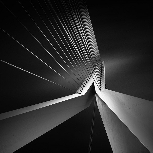 Ponte Erasmus, Roterdão, Países Baixos (Foto: Joel Tjintjelaar)