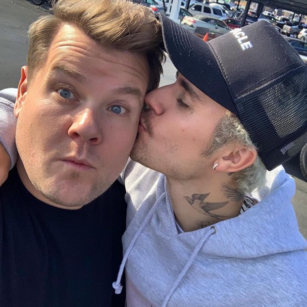 Justin Bieber e James Corden (Foto: Reprodução/ Instagram )
