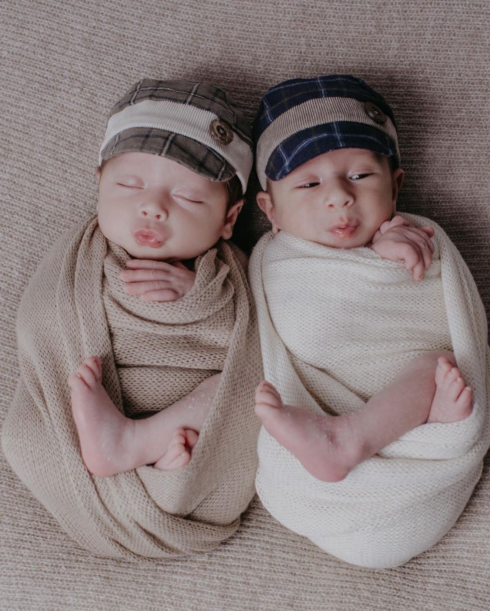 Os gêmeos João Pio e Josemaria — Foto: Reprodução/Instagram/Dri Brasciani