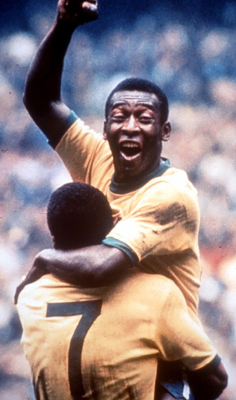 Pelé comemra gol do Brasil — Foto: Divulgação