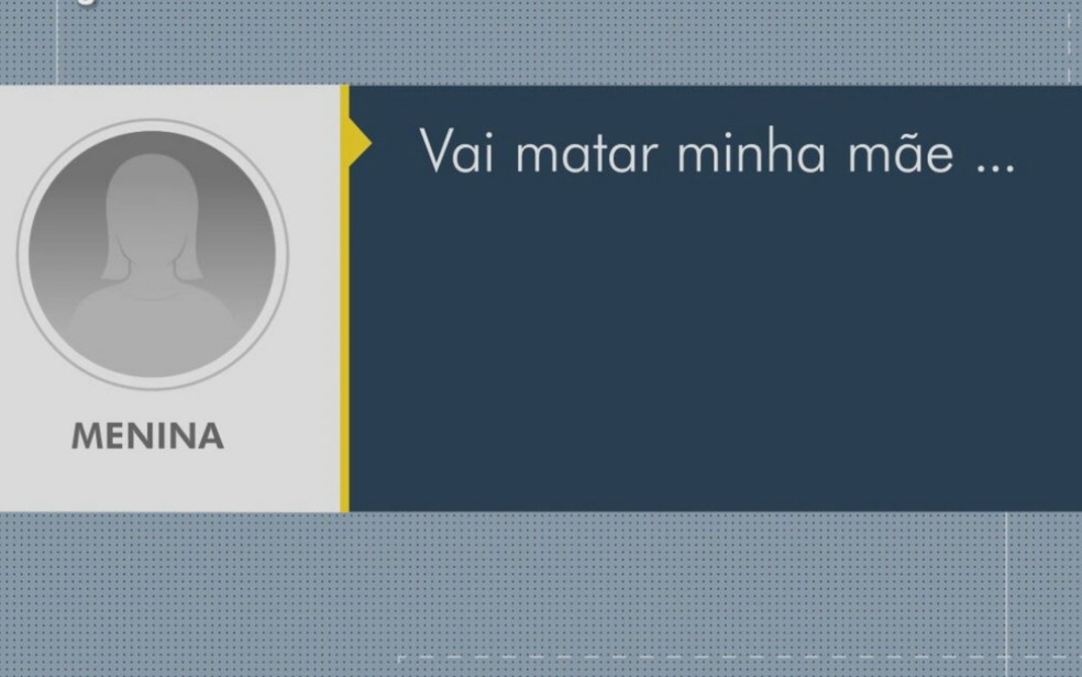 Criança pede socorro a parentes e diz que pai vai matar mãe — Foto: Reprodução/TV Anhanguera