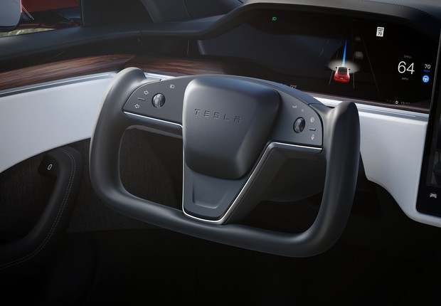 Tesla S -- visão do painel (Foto: Tesla_Divulgação)