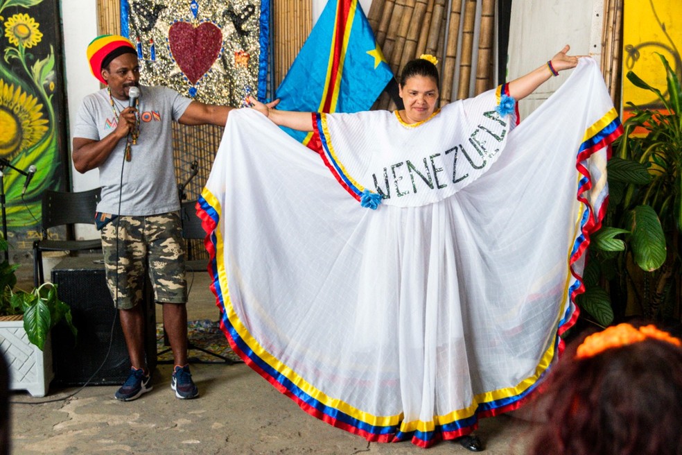  Yelitza Lafont durante apresentação no Brasil — Foto: Arquivo pessoal 