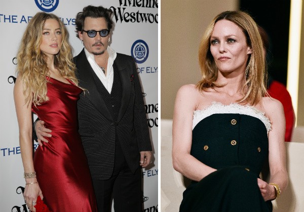 Amber Heard, Johnny Depp e Vanessa Paradis (Foto: Getty Images)