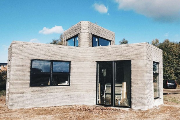 Conheça a primeira casa pequena de concreto construída com impressão 3D da Europa (Foto: Divulgação)