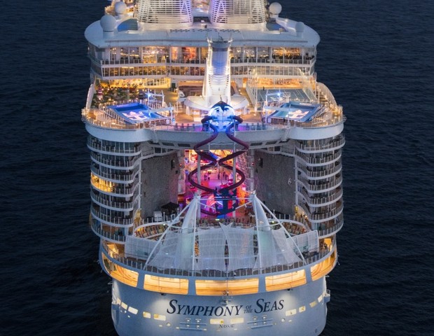 Vista do Symponhy of the Seas noturna (Foto: SBW Photo)