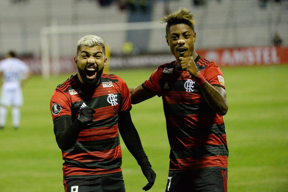 Gabigol e Bruno Henrique s&atilde;o os artilheiros do Flamengo em 2019 &mdash; Foto: Alexandre Vidal / Flamengo