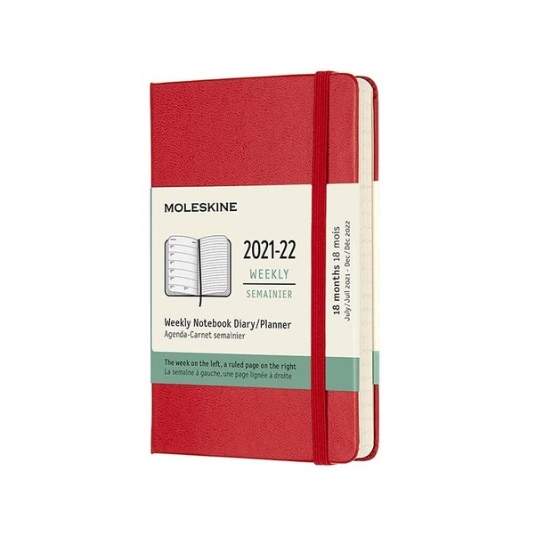 Moleskine 2022 tamanho de bolso, calendário de 18 meses (Foto: Reprodução/ Amazon)