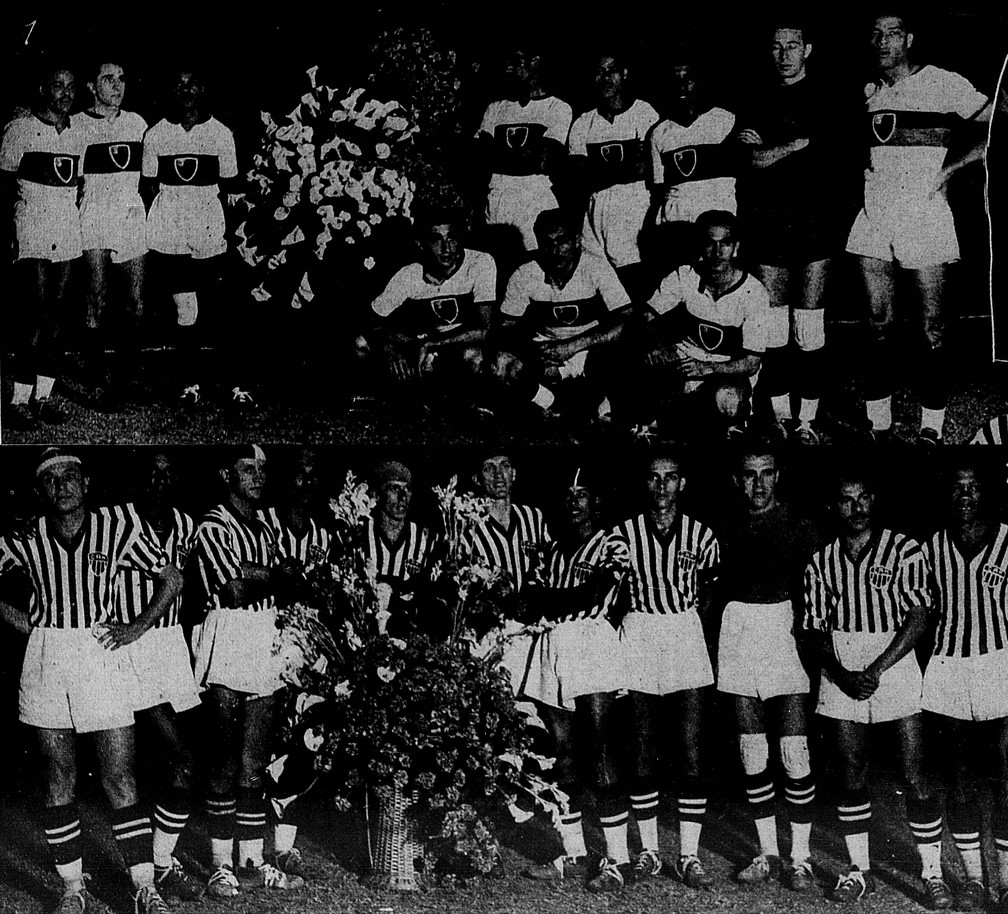 Flamengo e Atlético fizeram amistoso em 1938 no Rio — Foto: Acervo/Biblioteca Nacional