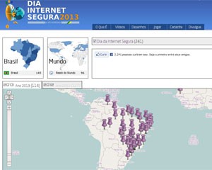 Mapa mostra os eventos que ser?o realizados no mundo na data (Foto: Reprodu??o)