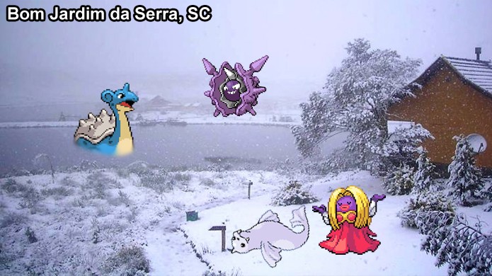 Há poucos pokémons de Gelo em Pokémon Go e ter que capturá-los onde há neve no Brasil seria muito difícil (Foto: Reprodução/Rafael Monteiro)