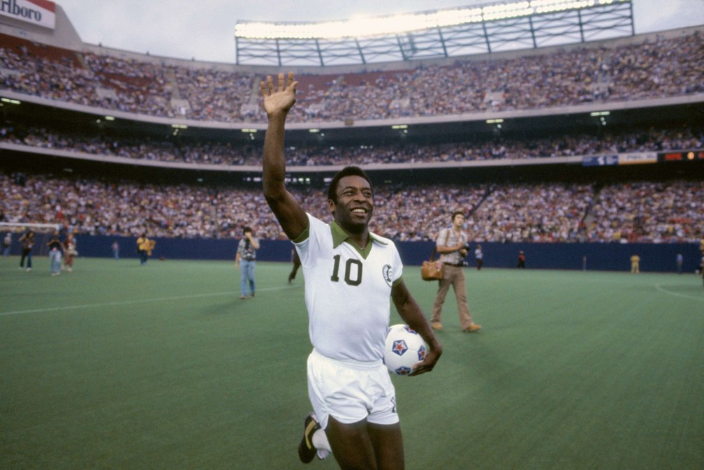 Pelé nos Estados Unidos — Foto: New York Cosmos