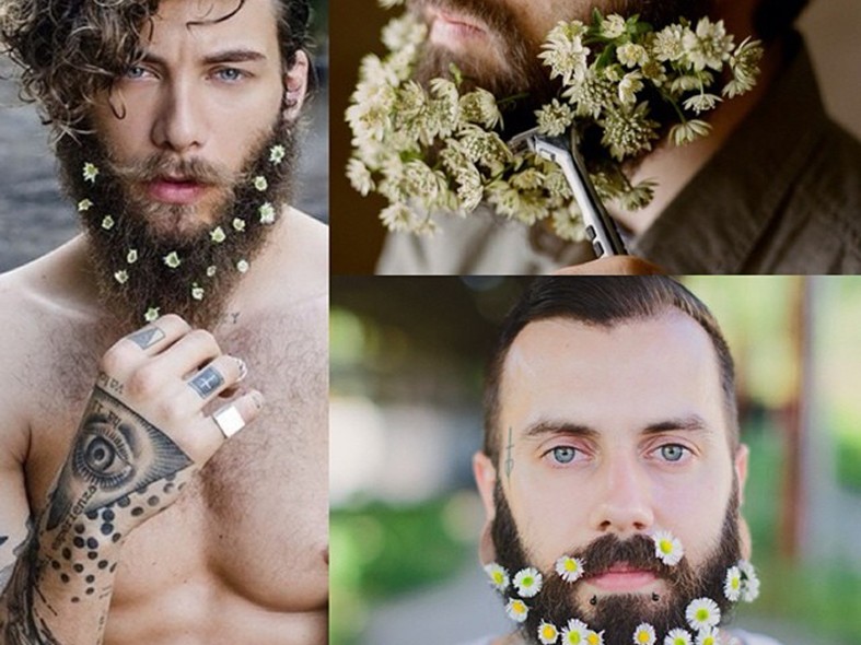 Decorar barba com v rios tipos de flores nova moda entre homens