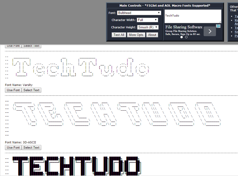 Text to ASCII Art Generator Download TechTudo