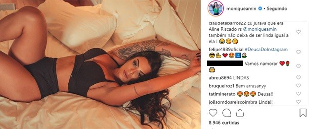 Monique Amin ganha pedido de namoro de fã (Foto: Reprodução/Instagram)