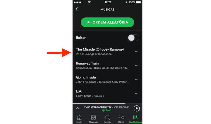 Músicas importadas do celular para o Spotify (Foto: Reprodução/Marvin Costa)