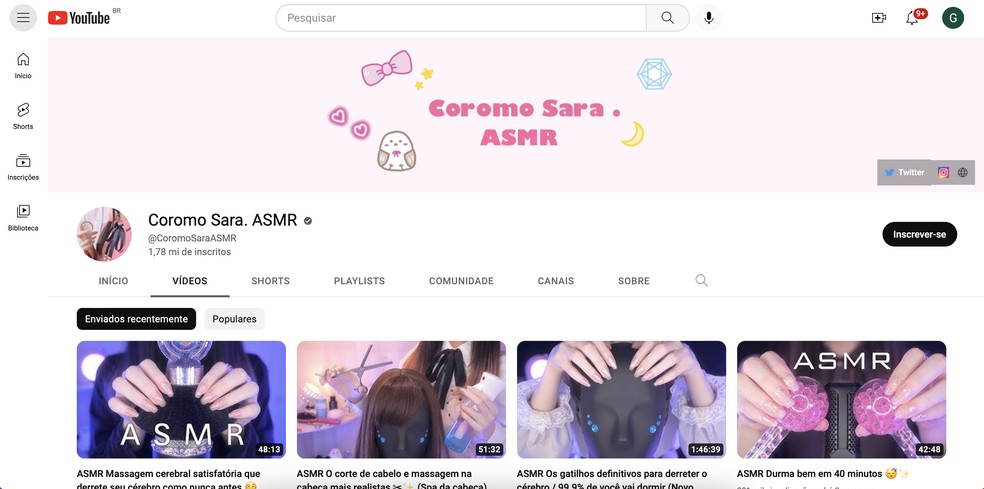 Canais de ASMR geralmente não mostram o rosto — Foto: Reprodução/Guilherme Ramos