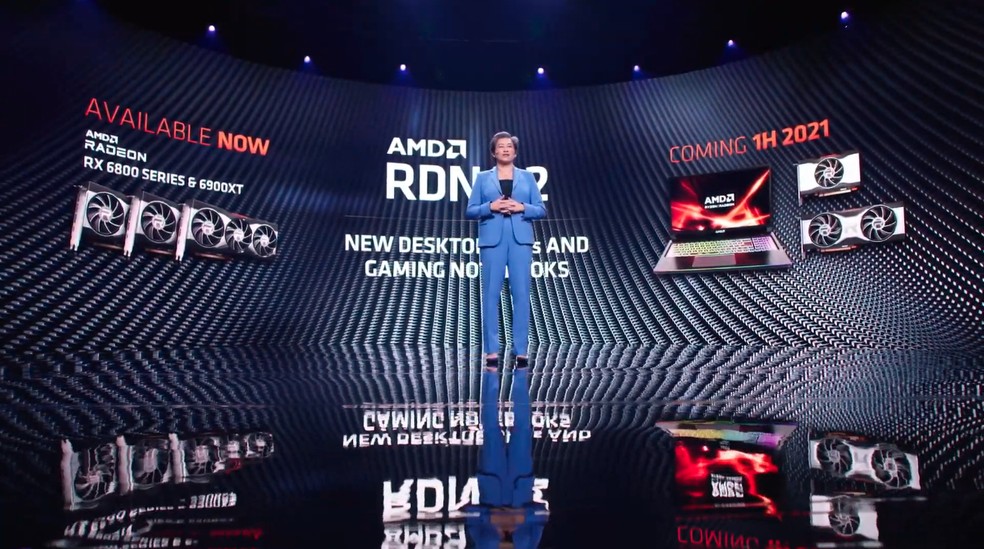 Placas Radeon com arquitetura RDNA2 para notebooks chegam na primeira metade de 2021 — Foto: Reprodução/AMD