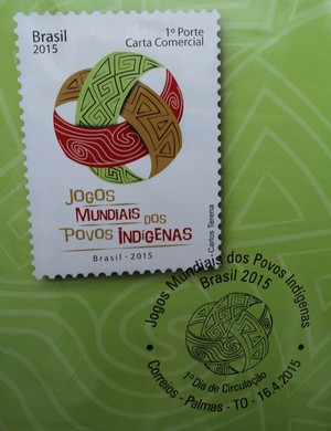 Selo dos Jogos Mundiais Indígenas (Foto: Divulgação/ Correios)