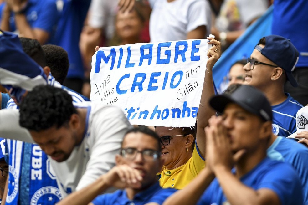 Torcida do Cruzeiro no Mineirão — Foto: Agência i7 / Mineirão 