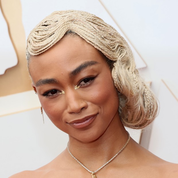 Tati Gabrielle's Braided Bob at the 2022 Oscars