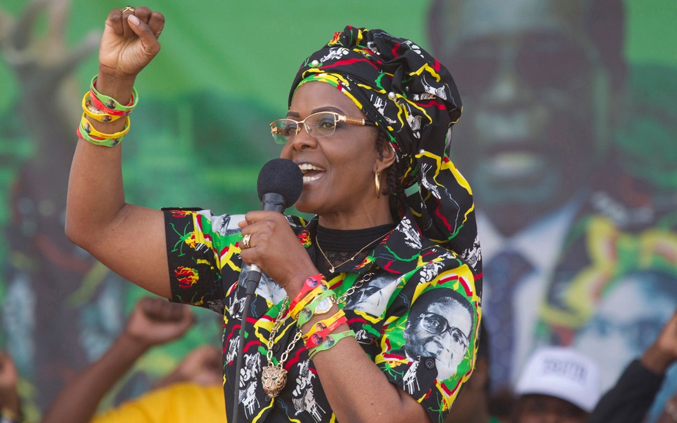 A primeira-dama é famosa por seus ataques a adversários políticos (Foto: AP Photo/Tsvangirayi Mukwazhi)