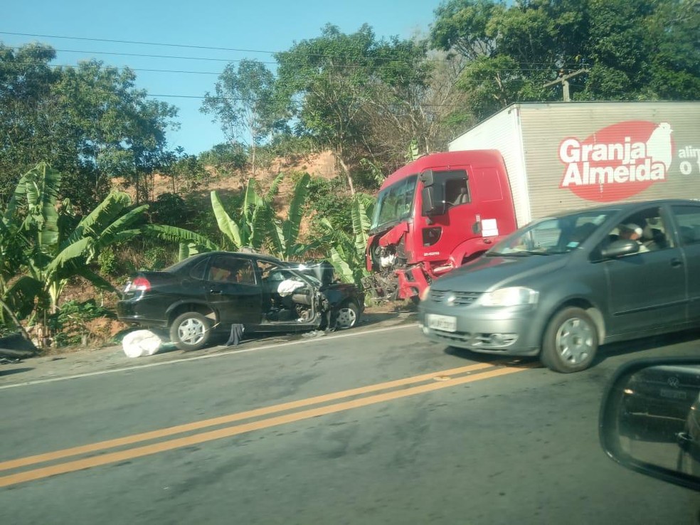 Acidente na BR-104, em Branquinha, AL, deixa um homem morto — Foto: Divulgação: PRF/AL