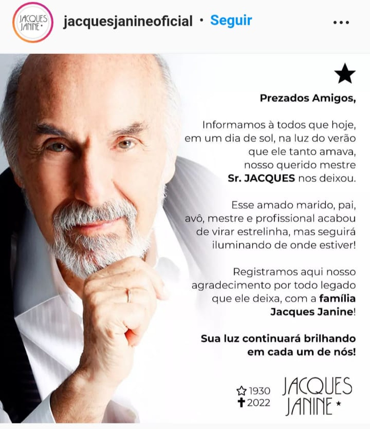 Morre em SP Jacques Goossens, cabeleireiro e fundador da rede de salões de beleza ‘Jacques Janine’ | São Paulo