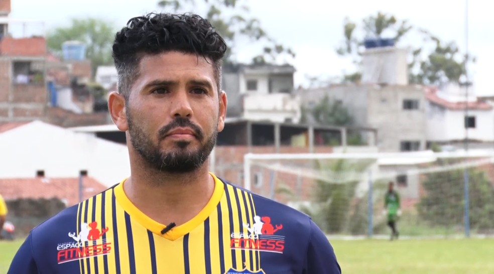 Diogo Capela, meia do Pesqueira — Foto: Reprodução / TV Asa Branca