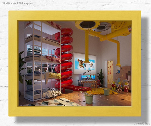 Designers criam quartos baseados em desenhos infantis (Foto: Reprodução)