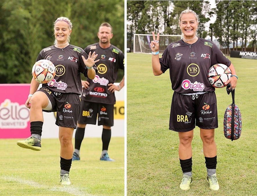 Milene Domingues joga futebol e faz aulas de spinning e de natação