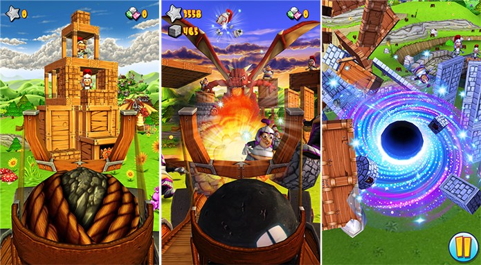 Catapult King é um game ao estilo Angry Birds com gráficos tridimensionais (Foto: Divulgação/Windows Phone Store)
